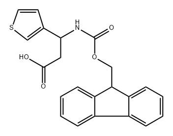 3-(9H-fluoren-9-ylmethoxy)carbonyl]amino}-3-(thiophen-3-yl)-propanoic acid 结构式