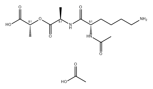 Ac-Lys-D-Ala-D-lactic acid Structure