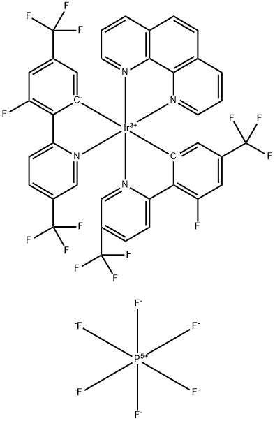 (1,10-菲咯啉-ΚN1,ΚN10)双[(3-氟-5-三氟甲基)-2-(5-三氟甲基-2-吡啶基-ΚN)苯基-ΚC]铱 六氟磷酸盐, 2828437-79-0, 结构式