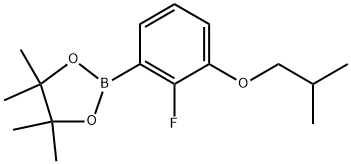 2-(2-氟-3-异丁氧基苯基)-4,4,5,5-四甲基-1,3,2-二氧硼杂环戊烷, 2828440-13-5, 结构式