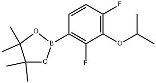 2-(2,4-二氟-3-异丙氧基苯基)-4,4,5,5-四甲基-1,3,2-二氧硼杂环戊烷,2828445-76-5,结构式