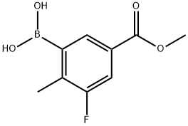 (3-氟-5-(甲氧基羰基)-2-甲基苯基)硼酸,2828446-97-3,结构式