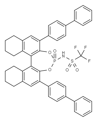 Methanesulfonamide, N-[(11bS)-2,6-bis([1,1'-biphenyl]-4-yl)-8,9,10,11,12,13,14,15-octahydro-4-oxidodinaphtho[2,1-d:1',2'-f][1,3,2]dioxaphosphepin-4-yl]-1,1,1-trifluoro- Structure