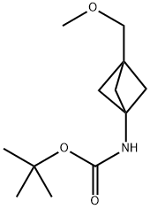 (3-Methoxymethyl-bicyclo[1.1.1]pent-1-yl)-carbamic acid tert-butyl ester Structure