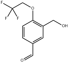 3-(羟甲基)-4-(2,2,2-三氟乙氧基)苯甲醛, 2830620-92-1, 结构式