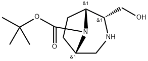 叔丁基(1R,2R,5S)-(羟甲基)-3,8-二氮杂二环[3.2.1]辛烷-8-羧酸盐, 2834759-45-2, 结构式