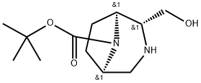 叔丁基(1S,2R,5R)-2-(羟甲基)-3,8-二氮杂二环[3.2.1]辛烷-8-羧酸盐, 2834759-51-0, 结构式
