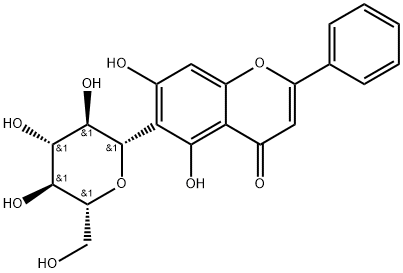 白杨素 6-C-葡萄糖苷 结构式