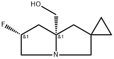 ((6'R,7a'R)-6'-Fluorodihydro-1'H,3'H-spiro[cyclopropane-1,2'-pyrrolizin]-7a'(5'H)-yl)methanol Struktur