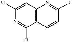 2-溴-5,7-二氯-1,6-萘吡啶 结构式