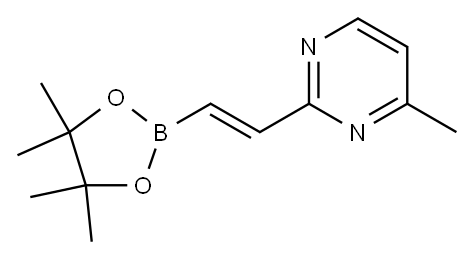 (E)-4-甲基-2-(2-(4,4,5,5-四甲基-1,3,2-二氧杂硼烷-2-基)乙烯基)嘧啶,2839649-82-8,结构式