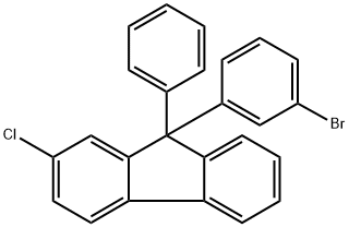 9-(3-Bromophenyl)-2-chloro-9-phenyl-9H-fluorene Struktur