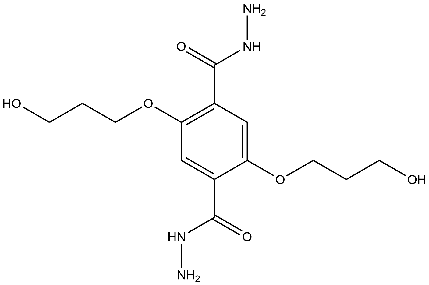 2,5-双(3-羟基丙氧基)对苯二甲酰肼 结构式