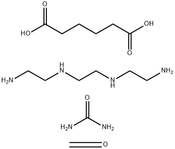 Hexanedioic acid,polymer with N,N'-bis(2-aminoethyl)-1,2-ethanediamine,formaldehyde and urea Structure