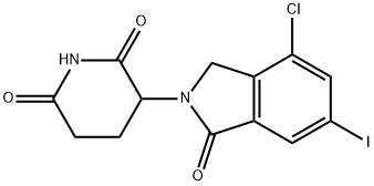 3-(4-氯-6-碘-1-氧代异吲哚啉-2-基)哌啶-2,6-二酮, 2851484-88-1, 结构式