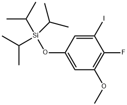 (4-Fluoro-3-iodo-5-methoxyphenoxy)triisopropylsilane Structure
