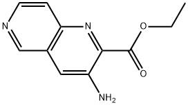 3-氨基-1,6-萘啶-2-羧酸乙酯 结构式
