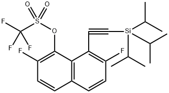 2,7-二氟-8-((三异丙基甲硅烷基)乙炔基)萘-1-基三氟甲磺酸酯 结构式