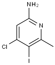 4-氯-5-碘-6-甲基吡啶-2-胺, 2852767-60-1, 结构式