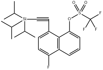 5-氟-8-((三异丙基甲硅烷基)乙炔基)萘-1-基三氟甲磺酸酯,2852769-95-8,结构式
