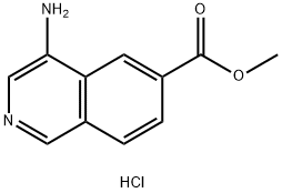 4-氨基异喹啉-6-羧酸甲酯盐酸盐 结构式
