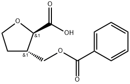 (2R,3S)-3-((苯甲酰氧基)甲基)四氢呋喃-2-羧酸, 2861908-77-0, 结构式