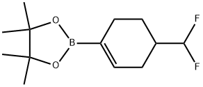 2-(4-(二氟甲基)环己-1-烯-1-基)-4,4,5,5-四甲基-1,3,2-二噁硼烷 结构式