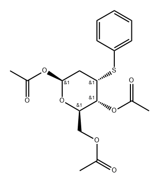 .beta.-D-ribo-Hexopyranose, 2-deoxy-3-S-phenyl-3-thio-, triacetate,286410-16-0,结构式