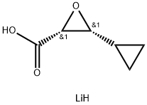(2R,3R)-3-环丙基环氧乙烷-2-羧酸锂 结构式