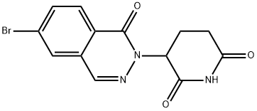 3-(6-溴-1-氧代二氮杂萘-2(1H)-基)哌啶-2,6-二酮 结构式
