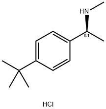 Benzenemethanamine, 4-(1,1-dimethylethyl)-N,α-dimethyl-, hydrochloride (1:1), (αS)- Structure