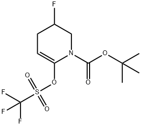 3-氟-6-((三氟甲基)磺酰基)氧基-3,4-二氢吡啶-1(2H)-羧酸叔丁酯, 2869955-61-1, 结构式