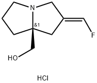 1H-Pyrrolizine-7a(5H)-methanol, 2-(fluoromethylene)tetrahydro-, hydrochloride (1:1), (2E,7aS)- Struktur