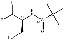 (S)-N-((S)-1,1-Difluoro-3-hydroxypropan-2-yl)-2-methylpropane-2-sulfinamide Struktur
