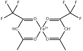 ビス(トリフルオロ-2,4-ペンタンジオナト)鉄(ＩＩＩ) 化学構造式