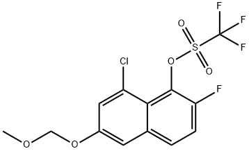 8-Chloro-2-fluoro-6-(methoxymethoxy)naphthalen-1-yl trifluoromethanesulfonate Struktur