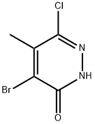 4-溴-6-氯-5-甲基哒嗪-3(2H)-酮 结构式