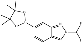 2-(Difluoromethyl)-6-(4,4,5,5-tetramethyl-1,3,2-dioxaborolan-2-yl)-2H-indazole Struktur