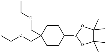 2-(4,4-Bis(ethoxymethyl)cyclohexyl)-4,4,5,5-tetramethyl-1,3,2-dioxaborolane Struktur