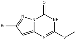 7-Bromo-2-(methylthio)pyrazolo[1,5-a][1,3,5]triazin-4(3H)-one Struktur