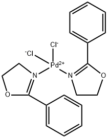 反式二氯双（4,5-二氢-2-苯基恶唑-κN）钯,287943-22-0,结构式