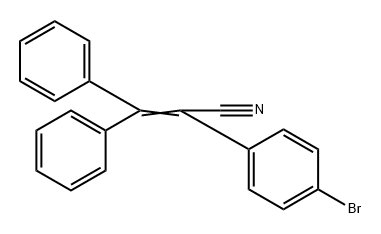 2-(4-溴苯基)-3,3-二苯乙烯腈 结构式