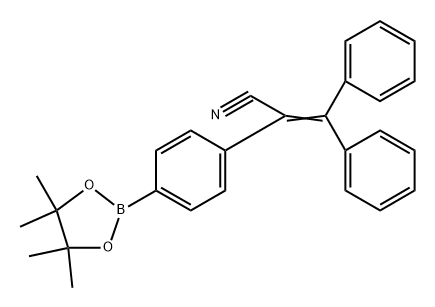 Benzeneacetonitrile, α-(diphenylmethylene)-4-(4,4,5,5-tetramethyl-1,3,2-dioxaborolan-2-yl)- Structure