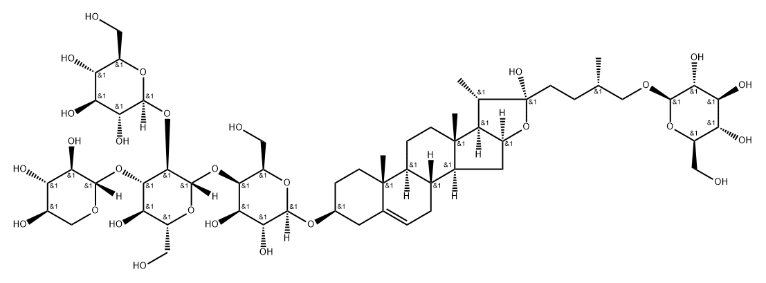 知母皂苷 H1 结构式