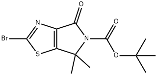 tert-Butyl 2-bromo-6,6-dimethyl-4-oxo-4,6-dihydro-5H-pyrrolo[3,4-d]thiazole-5-carboxylate Struktur
