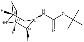 ((1S,2S,3S,5R)-2-氟-8-氮杂双环[3.2.1]辛烷-3-基)氨基甲酸叔丁酯, 2889384-93-2, 结构式