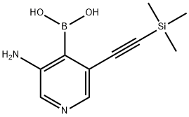 (3-氨基-5-((三甲基甲硅烷基)乙炔基)吡啶-4-基)硼酸, 2890260-63-4, 结构式