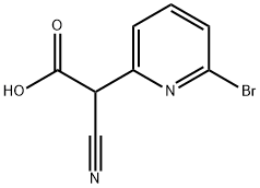2-(6-Bromopyridin-2-yl)-2-cyanoacetic acid Struktur