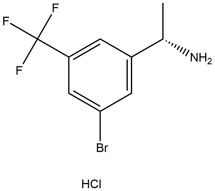 (S)-1-(3-bromo-5-(trifluoromethyl)phenyl)ethanamine hydrochloride Structure