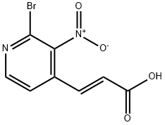 (E)-3-(2-Bromo-3-nitropyridin-4-yl)acrylic acid Struktur